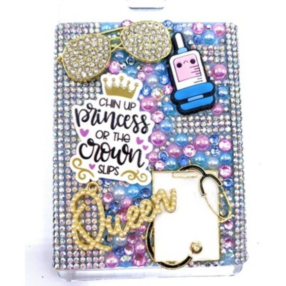 Accessories - Bling ID Badge Pink Blue